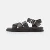 Pier One UNISEX - Riemensandalette - Black -Pier One Sales Store 13f4e0e6a67e4656940045ec37d8b11b