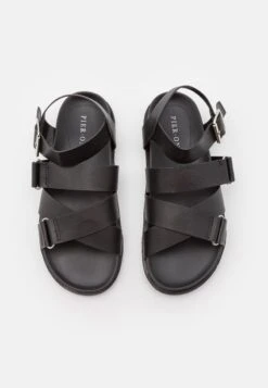 Pier One UNISEX - Riemensandalette - Black -Pier One Sales Store cfa1a932594a4711b3c49603ed200cce